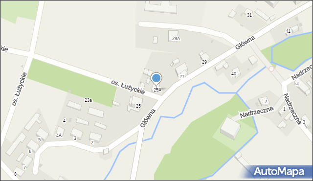 Lipinki Łużyckie, Główna, 25A, mapa Lipinki Łużyckie