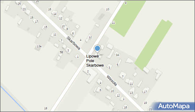 Lipowe Pole Skarbowe, Główna, 13, mapa Lipowe Pole Skarbowe