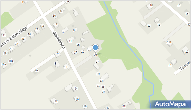 Łodygowice, Glemieniec, 25, mapa Łodygowice