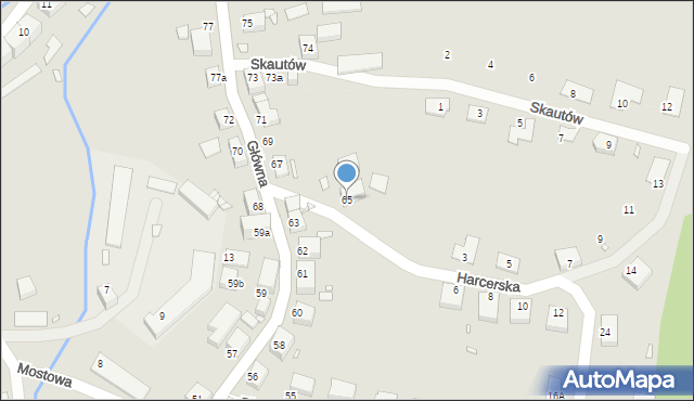 Lubań, Główna, 65, mapa Lubań