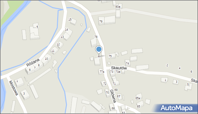 Lubań, Główna, 77, mapa Lubań