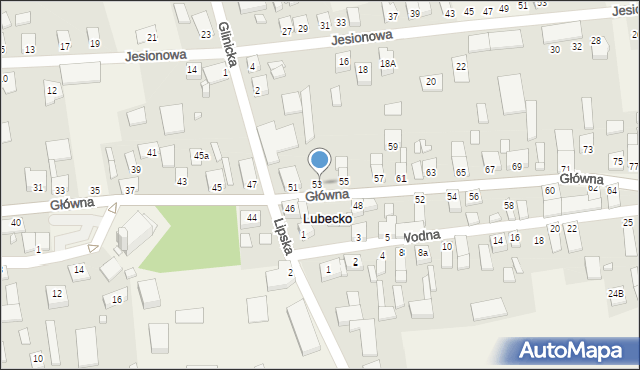 Lubecko, Główna, 53, mapa Lubecko