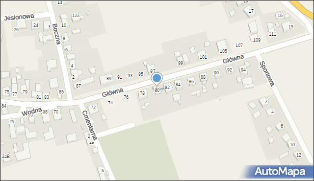 Lubecko, Główna, 80, mapa Lubecko