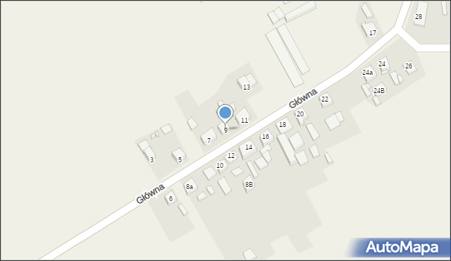 Lubecko, Główna, 9, mapa Lubecko