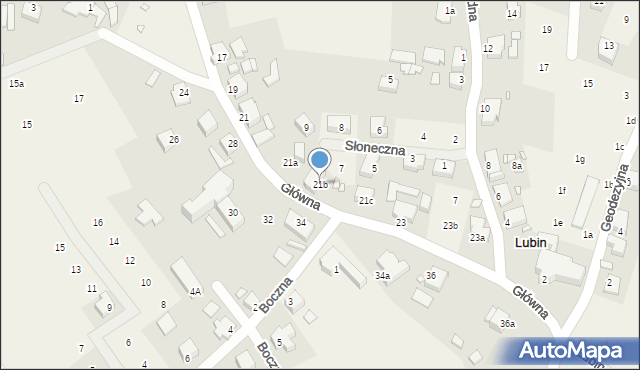 Lubin, Główna, 21b, mapa Lubin
