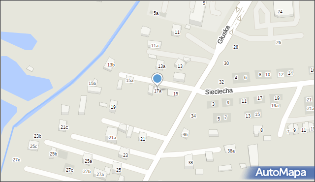 Lublin, Głuska, 17a, mapa Lublina