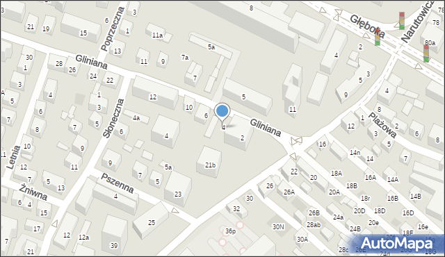 Lublin, Gliniana, 4, mapa Lublina