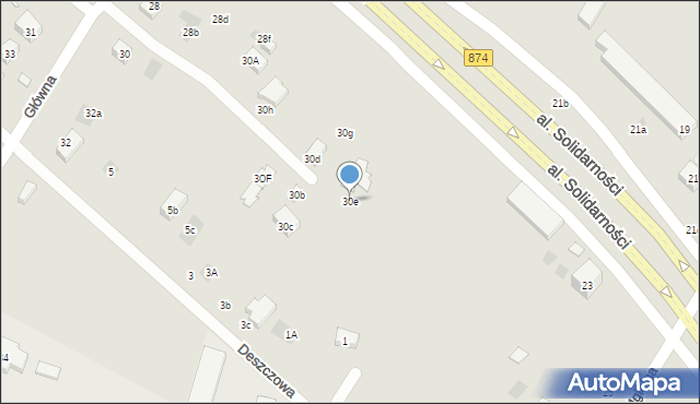 Lublin, Główna, 30e, mapa Lublina