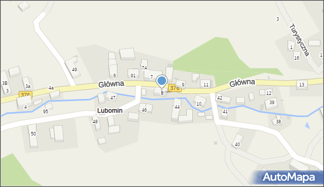 Lubomin, Główna, 8, mapa Lubomin