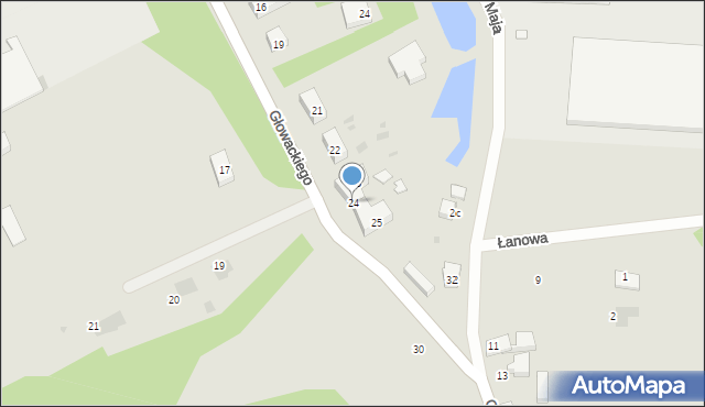 Lubsko, Głowackiego, 24, mapa Lubsko