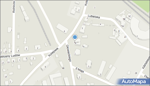 Lubsko, Głowackiego, 7a, mapa Lubsko