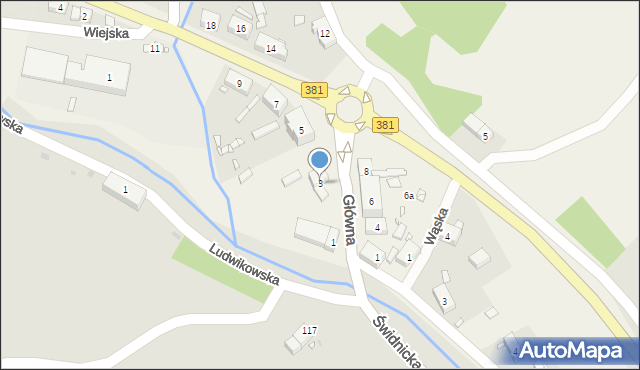 Ludwikowice Kłodzkie, Główna, 3, mapa Ludwikowice Kłodzkie