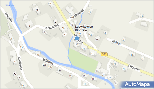 Ludwikowice Kłodzkie, Główna, 35, mapa Ludwikowice Kłodzkie