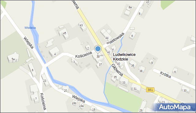 Ludwikowice Kłodzkie, Główna, 39, mapa Ludwikowice Kłodzkie