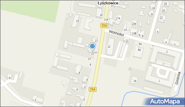 Łyszkowice, Głowackiego Bartosza, 11, mapa Łyszkowice