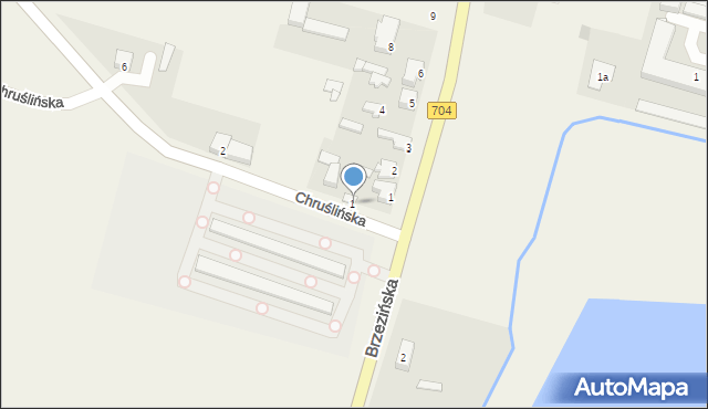 Łyszkowice, Głowackiego Bartosza, 1a, mapa Łyszkowice