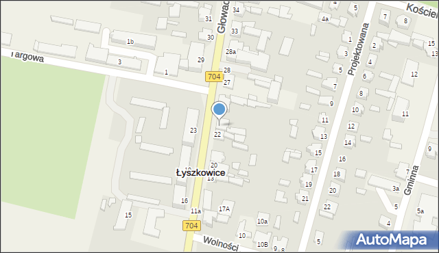 Łyszkowice, Głowackiego Bartosza, 25, mapa Łyszkowice