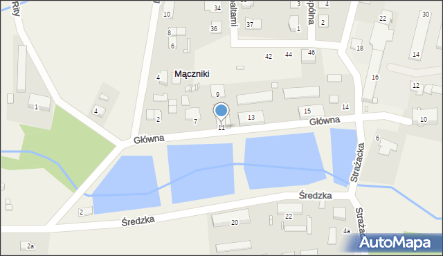 Mączniki, Główna, 11, mapa Mączniki