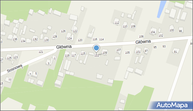 Maków, Główna, 111, mapa Maków