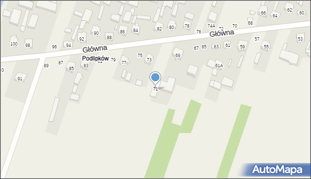 Maków, Główna, 71, mapa Maków