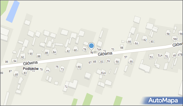 Maków, Główna, 76, mapa Maków