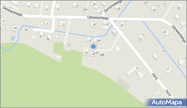 Maków Podhalański, Głowackiego, 22, mapa Maków Podhalański