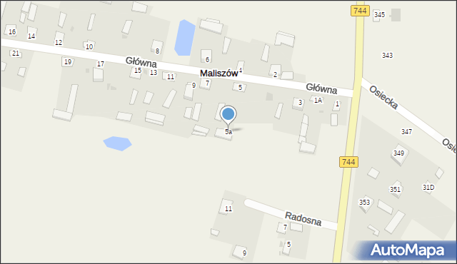 Maliszów, Główna, 5a, mapa Maliszów