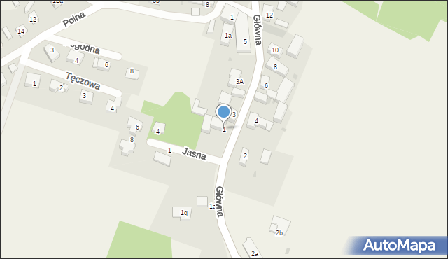 Małkowice, Główna, 1, mapa Małkowice