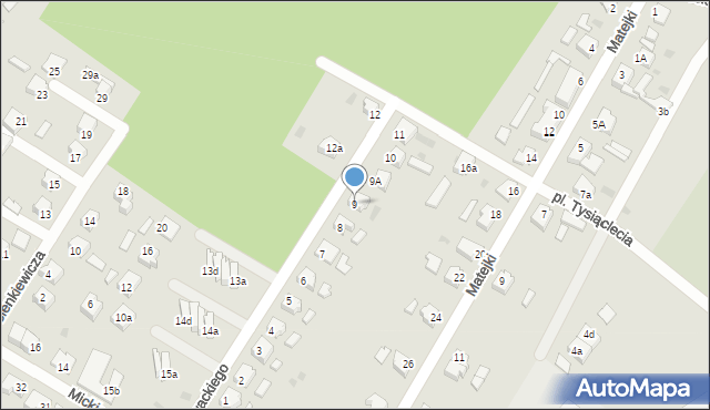 Małomice, Głowackiego, 9, mapa Małomice