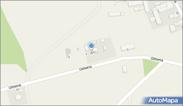 Maniów, Główna, 2a, mapa Maniów