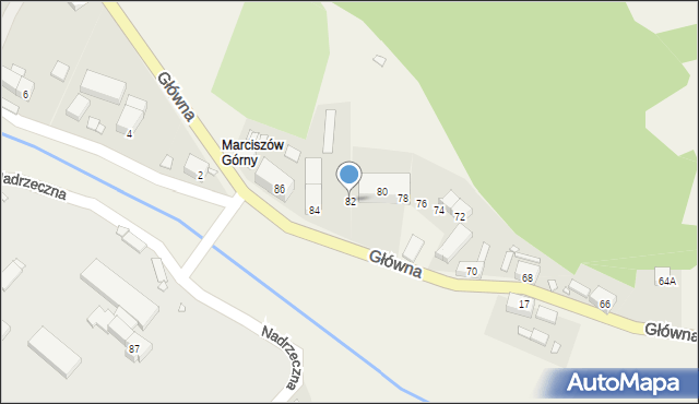 Marciszów, Główna, 82, mapa Marciszów