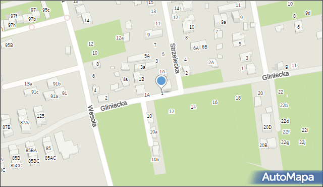 Marki, Gliniecka, 1, mapa Marki
