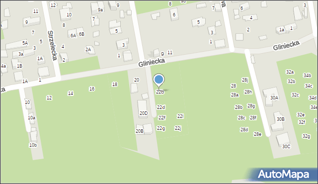 Marki, Gliniecka, 22b, mapa Marki