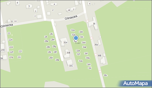 Marki, Gliniecka, 32d, mapa Marki