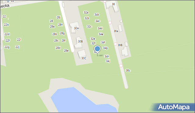 Marki, Gliniecka, 32h, mapa Marki