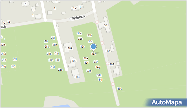 Marki, Gliniecka, 34e, mapa Marki