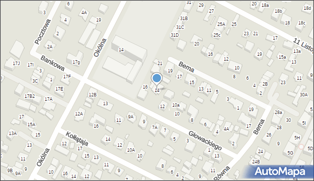 Marki, Głowackiego Bartosza, 14, mapa Marki