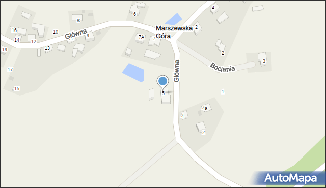 Marszewska Góra, Główna, 5, mapa Marszewska Góra