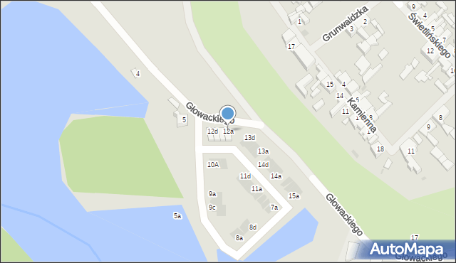 Maszewo, Głowackiego Bartosza, 12a, mapa Maszewo