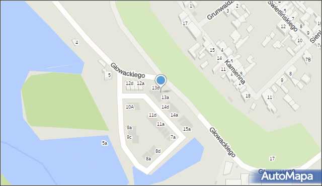 Maszewo, Głowackiego Bartosza, 13b, mapa Maszewo