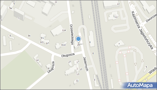 Mielec, Głowackiego, 23, mapa Mielca