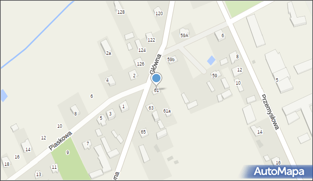 Miętne, Główna, 61, mapa Miętne