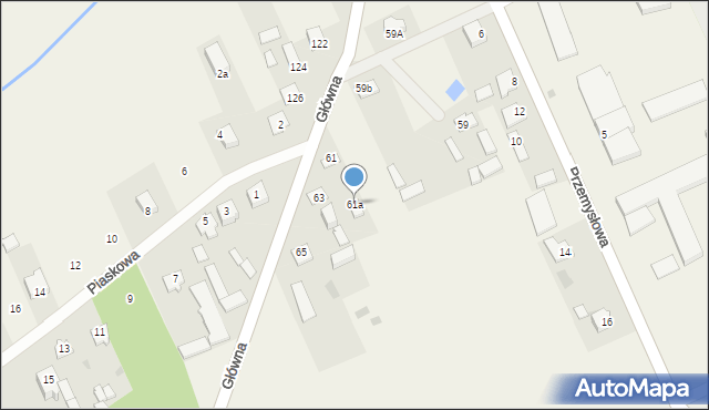 Miętne, Główna, 61a, mapa Miętne
