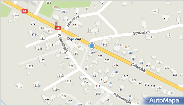 Mikołów, Gliwicka, 359, mapa Mikołów