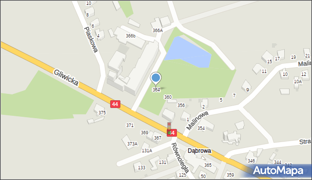 Mikołów, Gliwicka, 364, mapa Mikołów