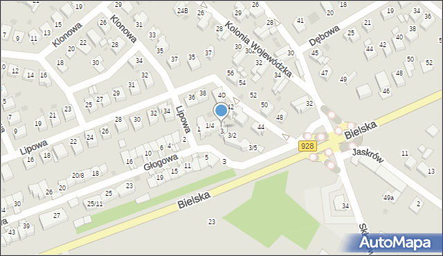 Mikołów, Głogowa, 1/8, mapa Mikołów