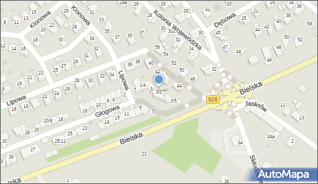 Mikołów, Głogowa, 3/2, mapa Mikołów