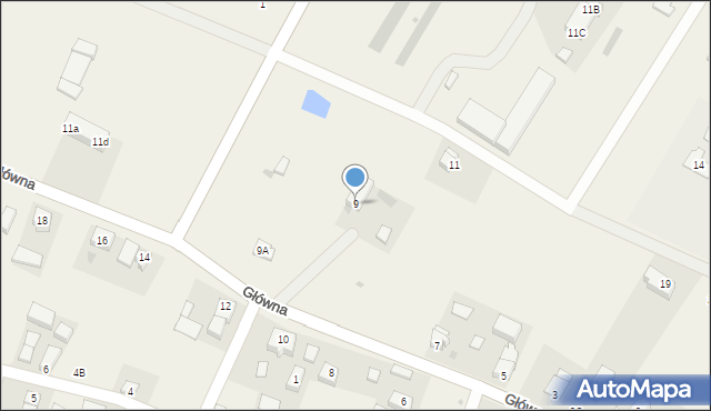 Miłocice, Główna, 9, mapa Miłocice