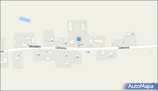 Miodary, Główna, 24, mapa Miodary