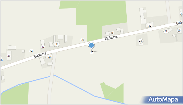 Miodary, Główna, 25, mapa Miodary